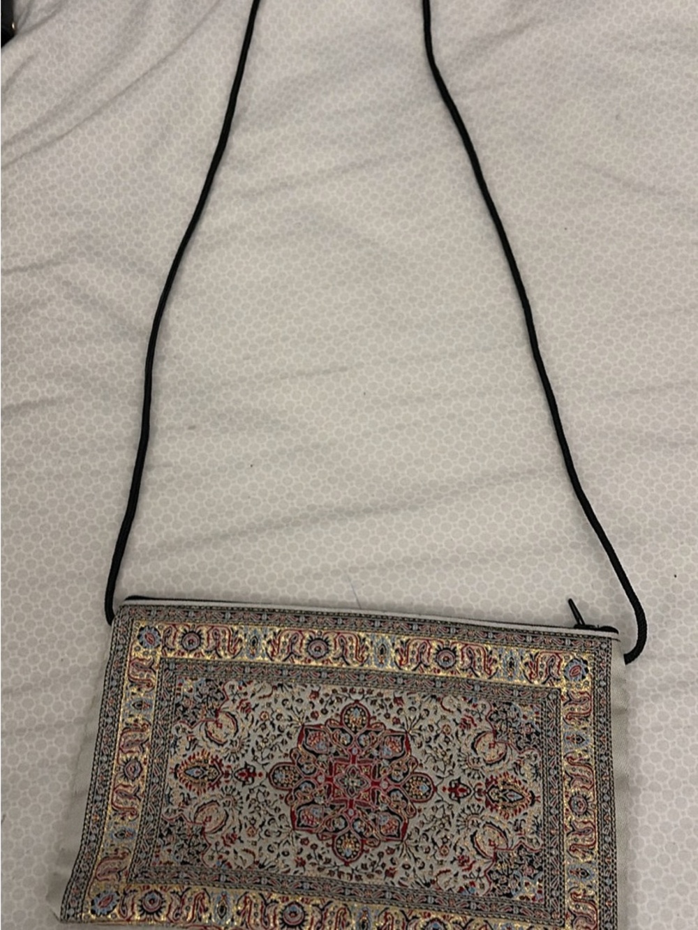 Small Woven Pattern Crossbody Bag in Multicolor